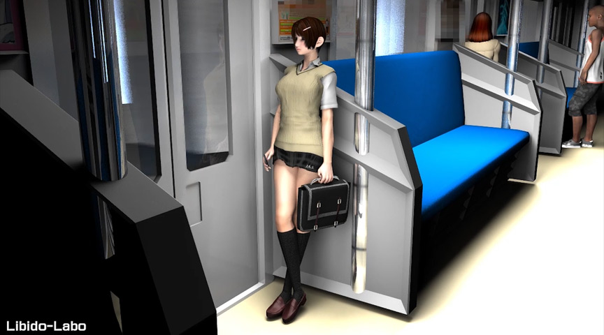 リビドーラボの3DCG女子学生パンチラ○撮動画総集編-Vol.1